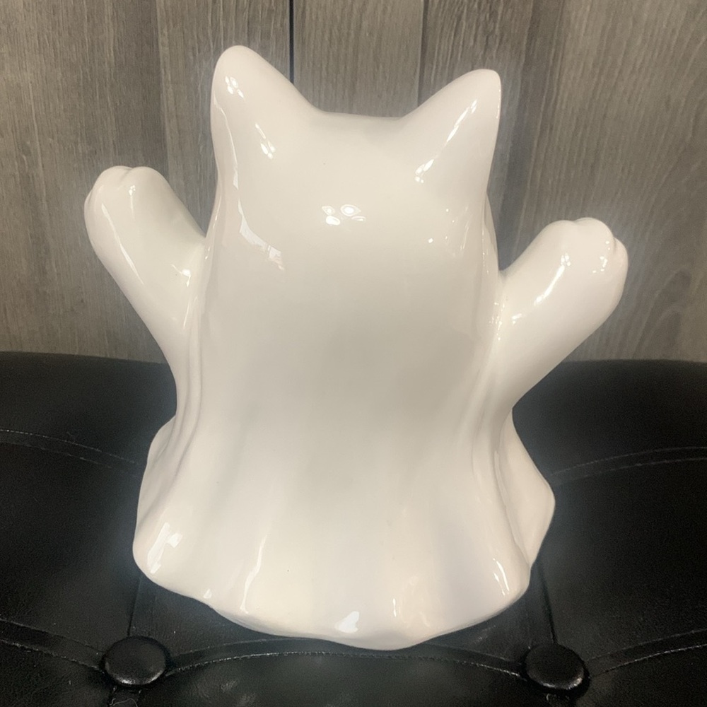 New Goblin & Ghoul Halloween Kitty Cat Scary Ghost Ceramic Figurine - Picture 6 of 9